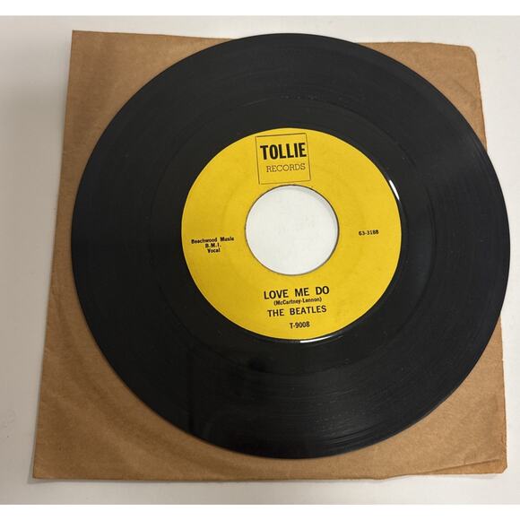 Beatles Original Love Me Do PS I Love You Tollie Yellow Label 45 RPM Vinyl VG - Picture 1 of 3